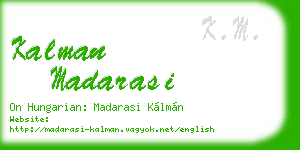 kalman madarasi business card