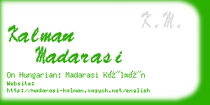 kalman madarasi business card